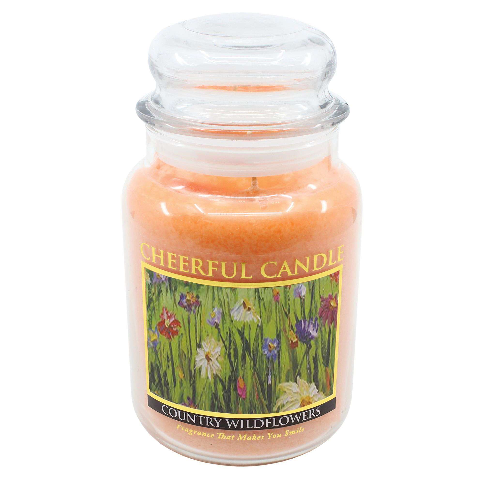 CHEERFUL CANDLE – COUNTRY WILDFLOWERS SCENTED CANDLE 3 DIMENSIONS MADE IN USA
